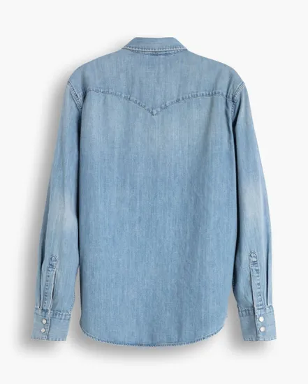 Chemise Jean manches longues Homme BARSTOW WESTERN STANDARD Bleu